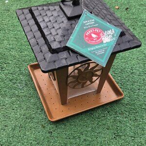 PERKY PET Sun & Star Metal Rust-Resistant Bird Feeder Freestanding/Hanging NWT